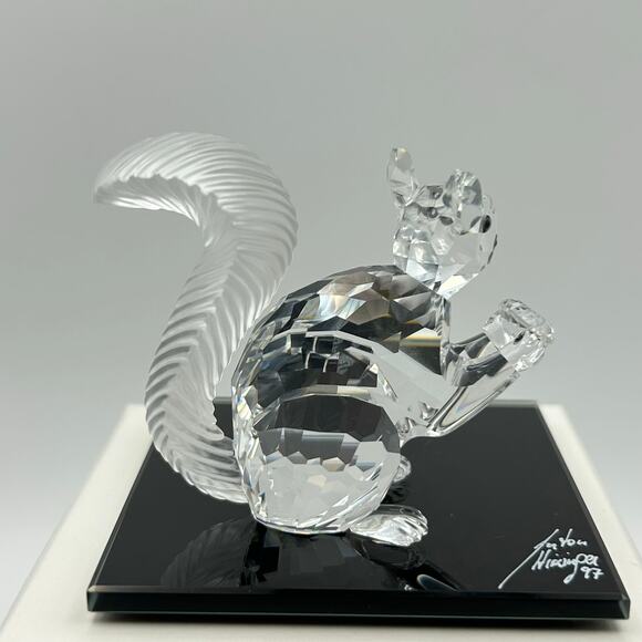 Swarovski 10-Year Jubilee Squirrel 1997 Crystal Figurine w/ Base & Box - Picture 11 of 16